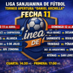 La Liga Sanjuanina entra en zona caliente: se juega la fecha 11 del Apertura “Daniel Archilla”
