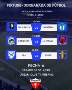 La Liga Calingastina entra en etapa decisiva: se juega la Fecha 6 del torneo “Viejas Glorias” en Tamberías