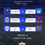 Fecha 6 de la Liga Calingastina: victorias de Tamberías y CSDCC, y empate entre Horizonte y La Capilla