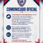Villa Hipódromo aplicará Tribuna Segura para el partido ante Del Bono por la Primera B