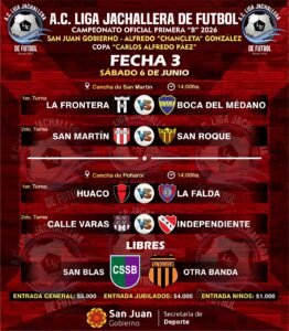 Se juega la tercera fecha de la Primera “B” de la Liga Jachallera: duelos clave en la lucha por la clasificación
