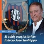 Dolor en el fútbol argentino: murió José Sanfilippo, leyenda de San Lorenzo y uno de los máximos goleadores de la historia