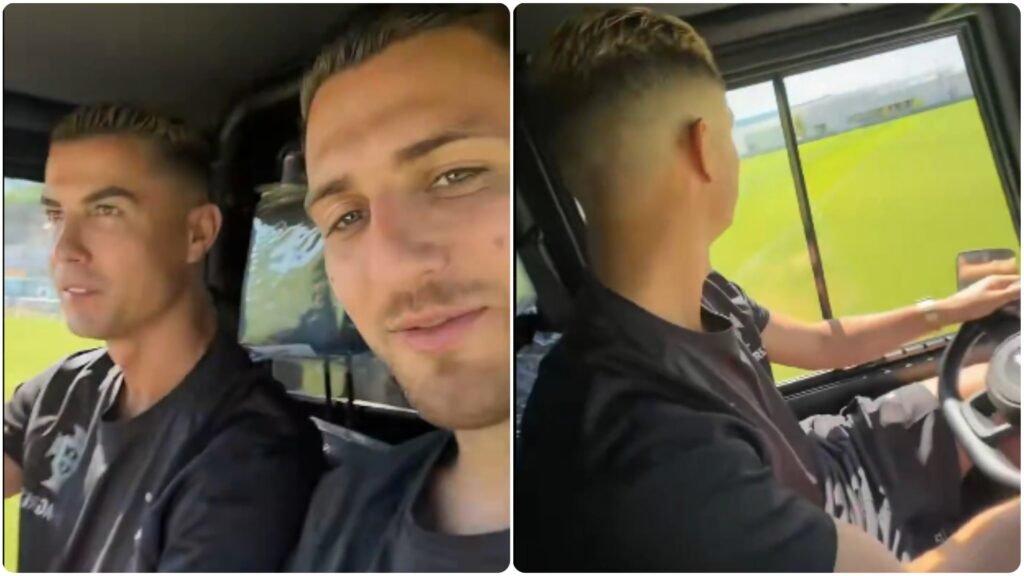 Dalot mostró a Cristiano Ronaldo conduciendo un buggy: «¡Un Ferrari!»