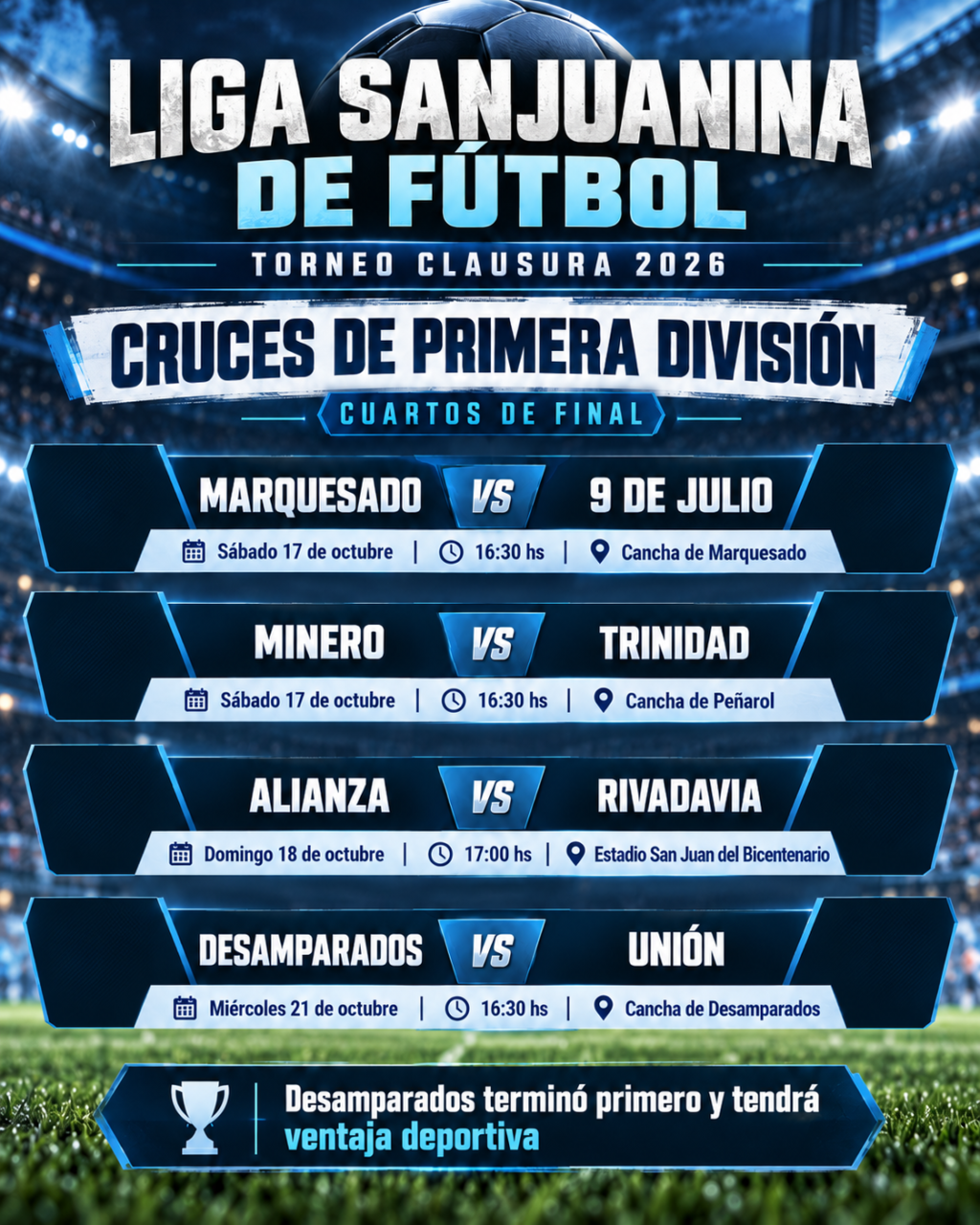 Cruces de Primera División Sanjuanina