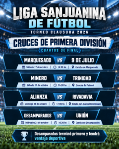 Cruces de Primera División Sanjuanina