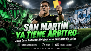 San Martín ya tiene árbitro